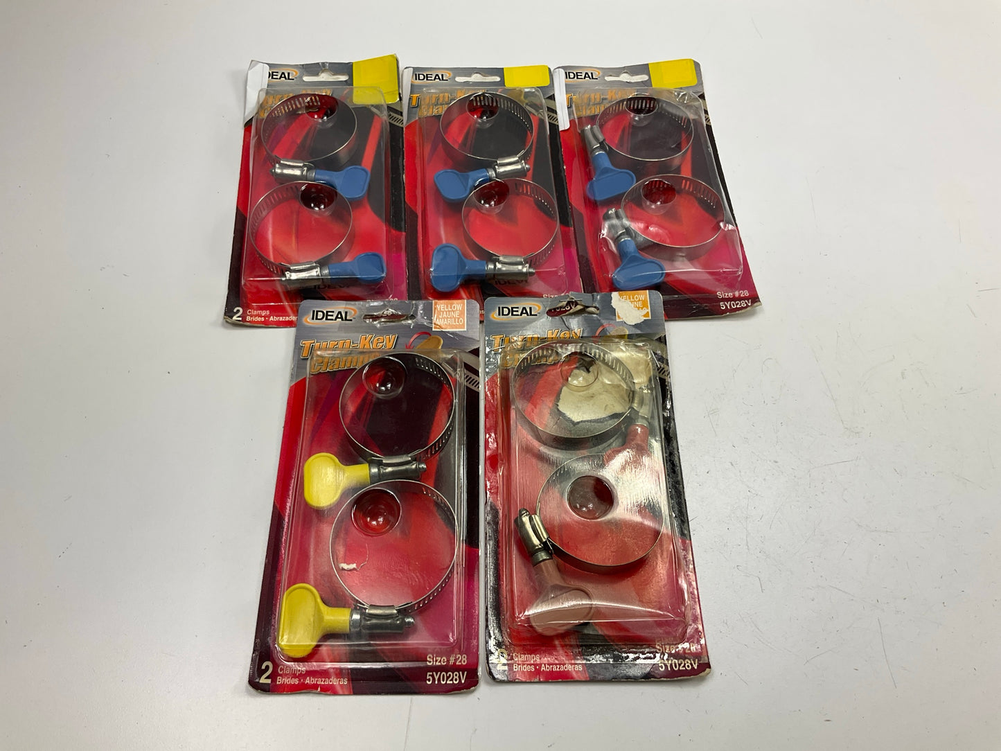 Ideal 5Y028V Turn-Key Hose Clamps,  1-1/4''-2-1/4'' Diameter, 10 / PACK, Size # 28
