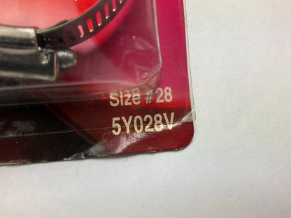 Ideal 5Y028V Turn-Key Hose Clamps,  1-1/4''-2-1/4'' Diameter, 2 / PACK, Size # 28