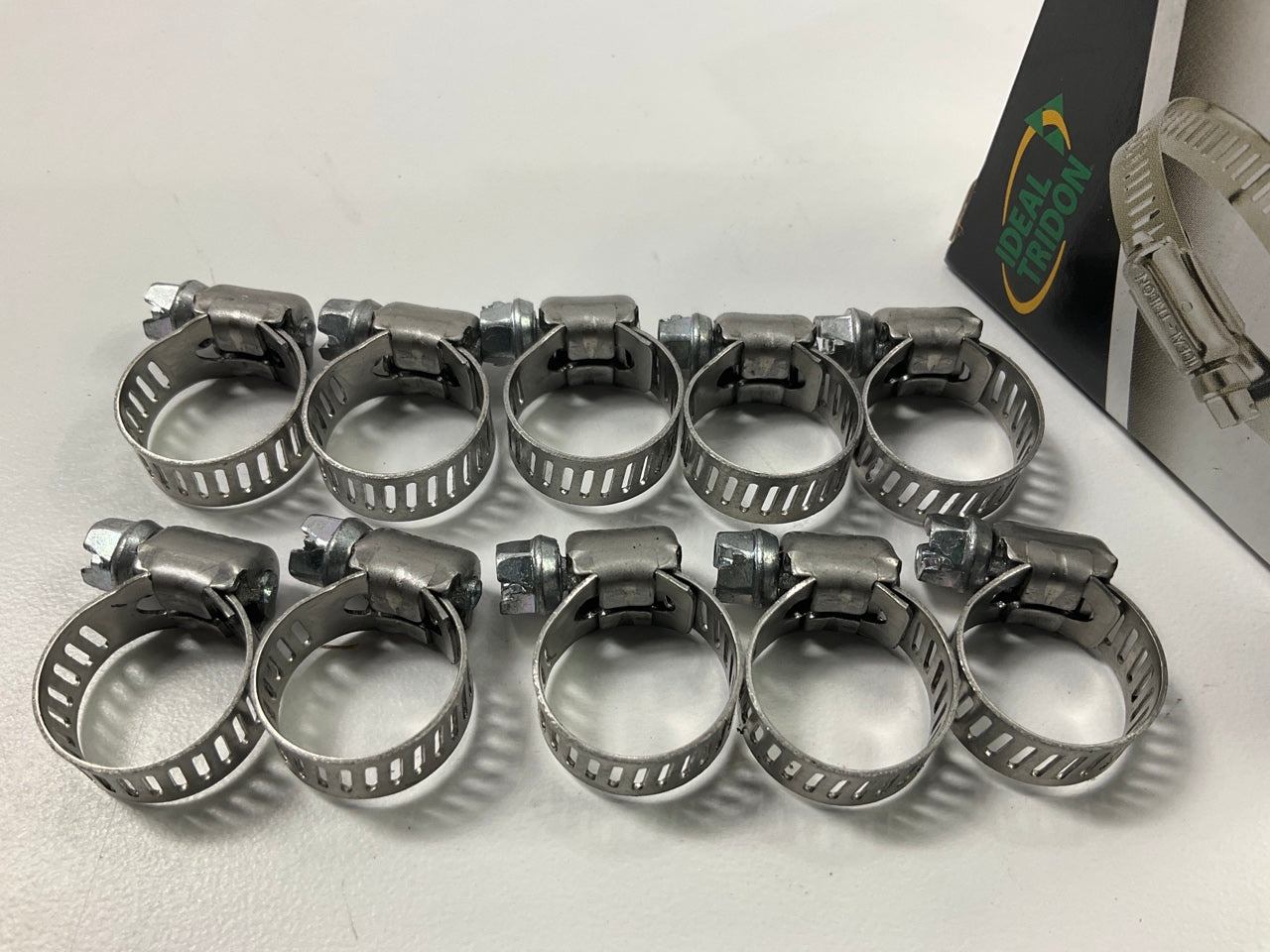 (10) Ideal 6204051 Hose Clamps, SAE Size 04, 5/16''-5/8'' Clamping Range