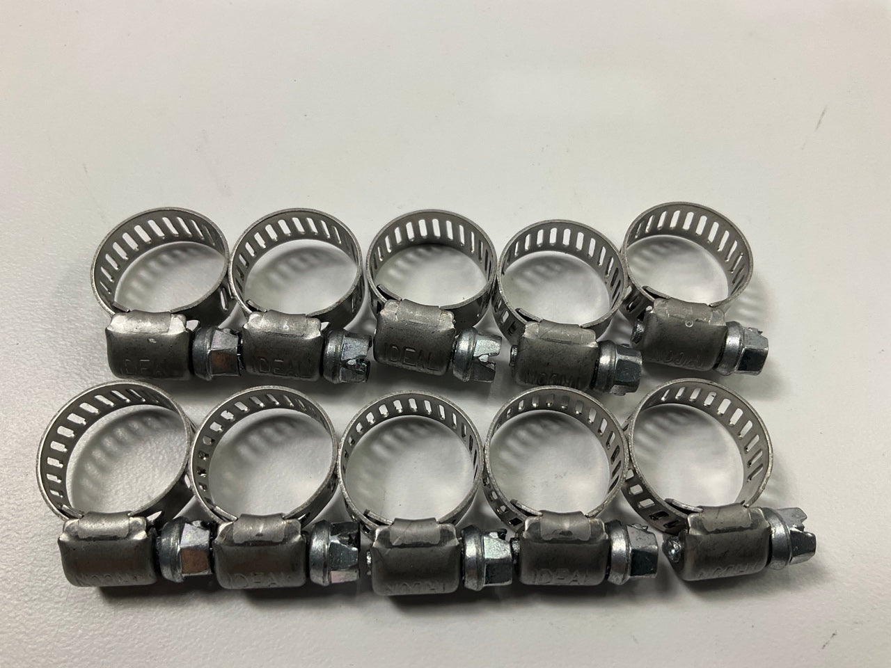 (10) Ideal 6204051 Hose Clamps, SAE Size 04, 5/16''-5/8'' Clamping Range