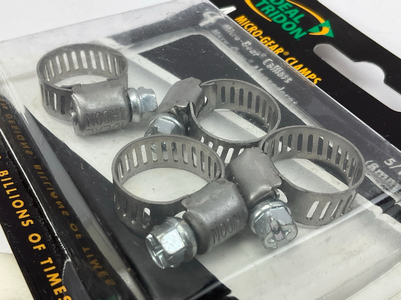 Ideal 6204058 Hy-Gear Hose Clamps 5/16'' To 5/8'', (8mm To 16mm) 4-Pack