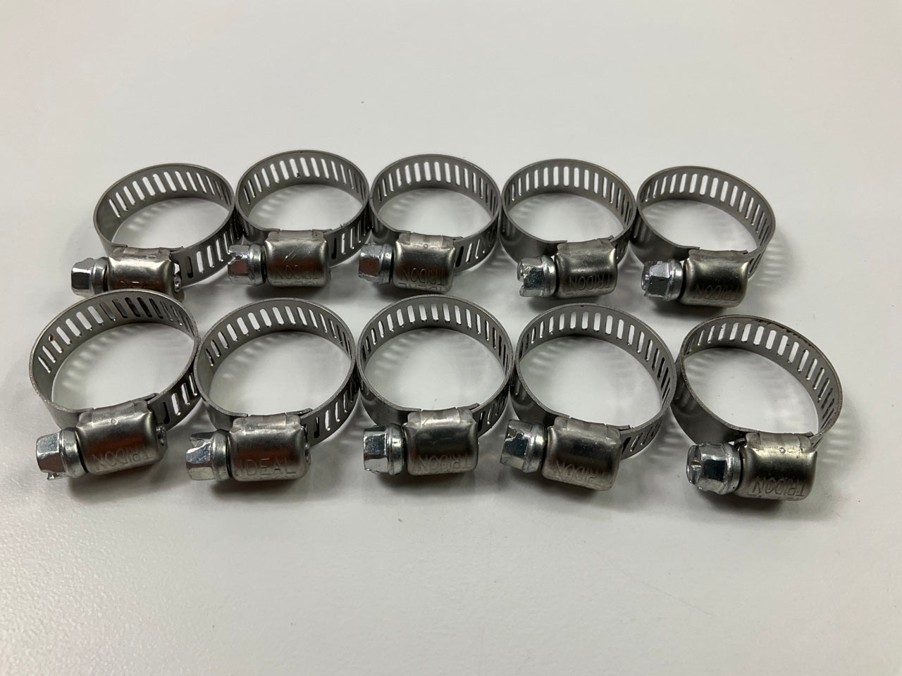 (10) Ideal 6206051 Hose Clamps -  SAE Size #6, 5/16'' To 7/8'' Diameter