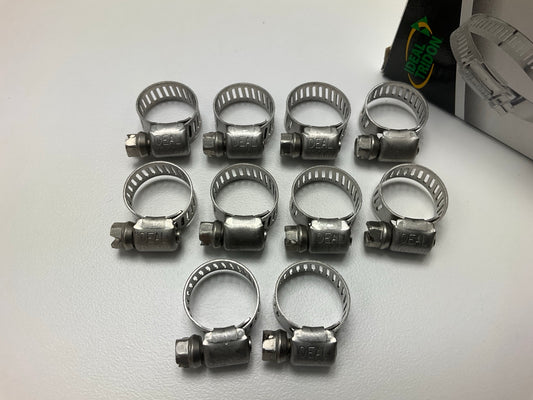 (10) Ideal 6260451 Worm Gear Hose Clamp, SAE Size # 04, 5/16'' To 5/8''