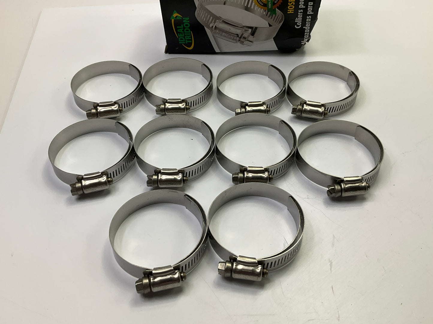 (10) Ideal 6532 Hose Clamps - 1-9/16''-2-1/2'' Clamp Range