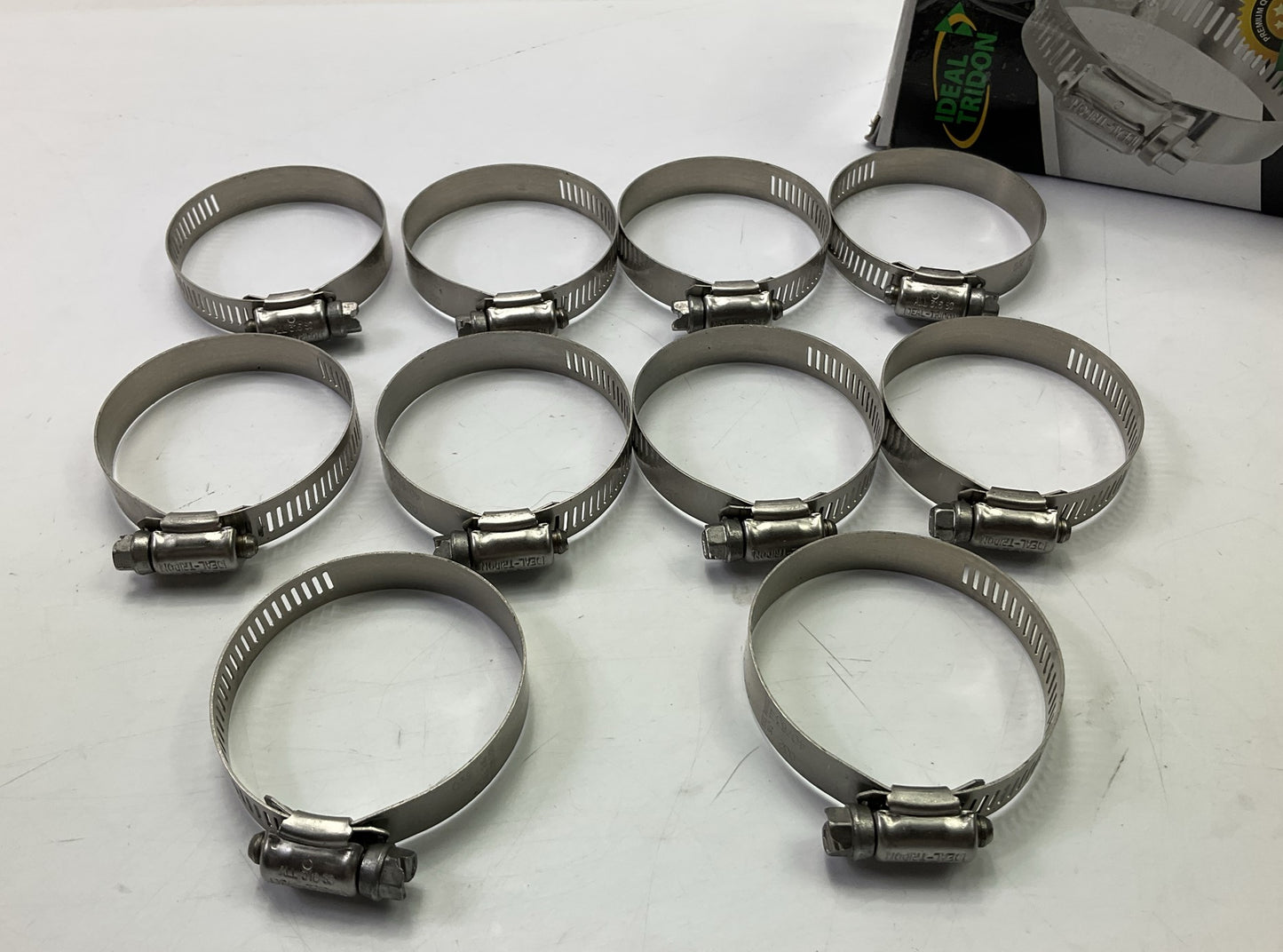 (10) Ideal 6732651 Hose Clamps Stainless Steel, 1-1/2'' - 2-1/2'' Clamping Range