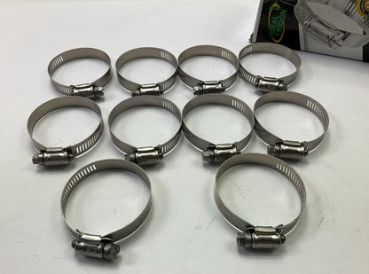 (10) Ideal 6732651 Hose Clamps Stainless Steel, 1-1/2'' - 2-1/2'' Clamping Range