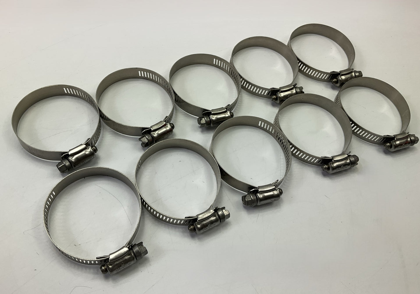 (10) Ideal 6732651 Hose Clamps Stainless Steel, 1-1/2'' - 2-1/2'' Clamping Range
