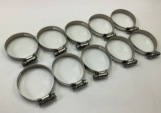 (10) Ideal 6732651 Hose Clamps Stainless Steel, 1-1/2'' - 2-1/2'' Clamping Range