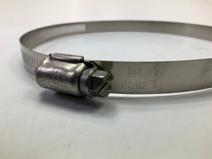 (10) Ideal 6788651 Large 316 Stainless Steel Hose Clamps, 4''- 6'' Clamping Range