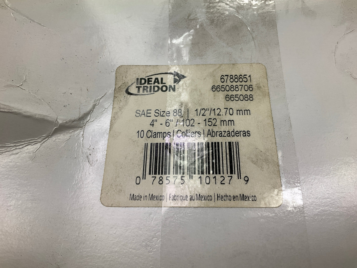 (10) Ideal 6788651 Large 316 Stainless Steel Hose Clamps, 4''- 6'' Clamping Range