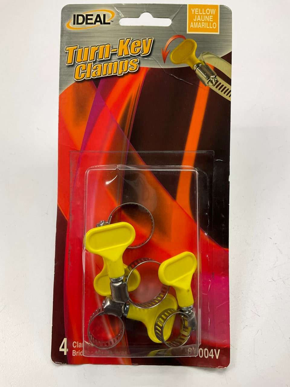 Ideal 6Y004V Yellow Turn-key Hose Clamps 1/4''-7/8'' Dia, Size Micro 4 & 6