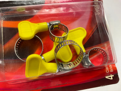 Ideal 6Y004V Yellow Turn-key Hose Clamps 1/4''-7/8'' Dia, Size Micro 4 & 6