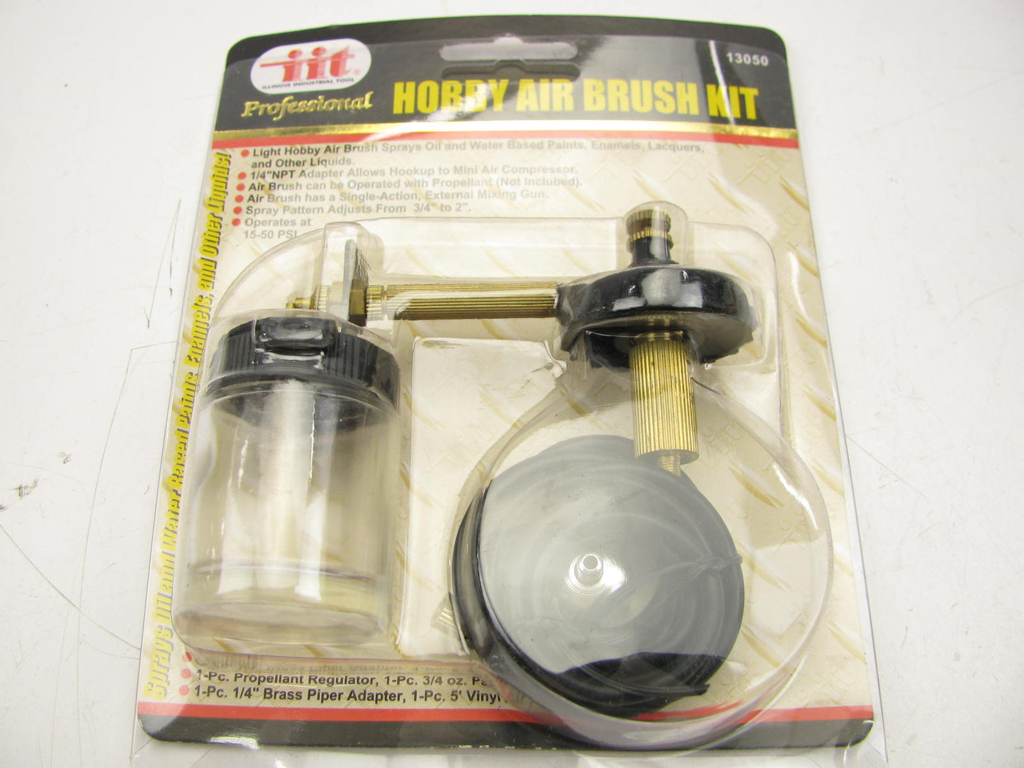 IIT 13050 Hobby Air Brush Kit - 15 To 50psi 3/4'' To 2''  - Oil / Water Based