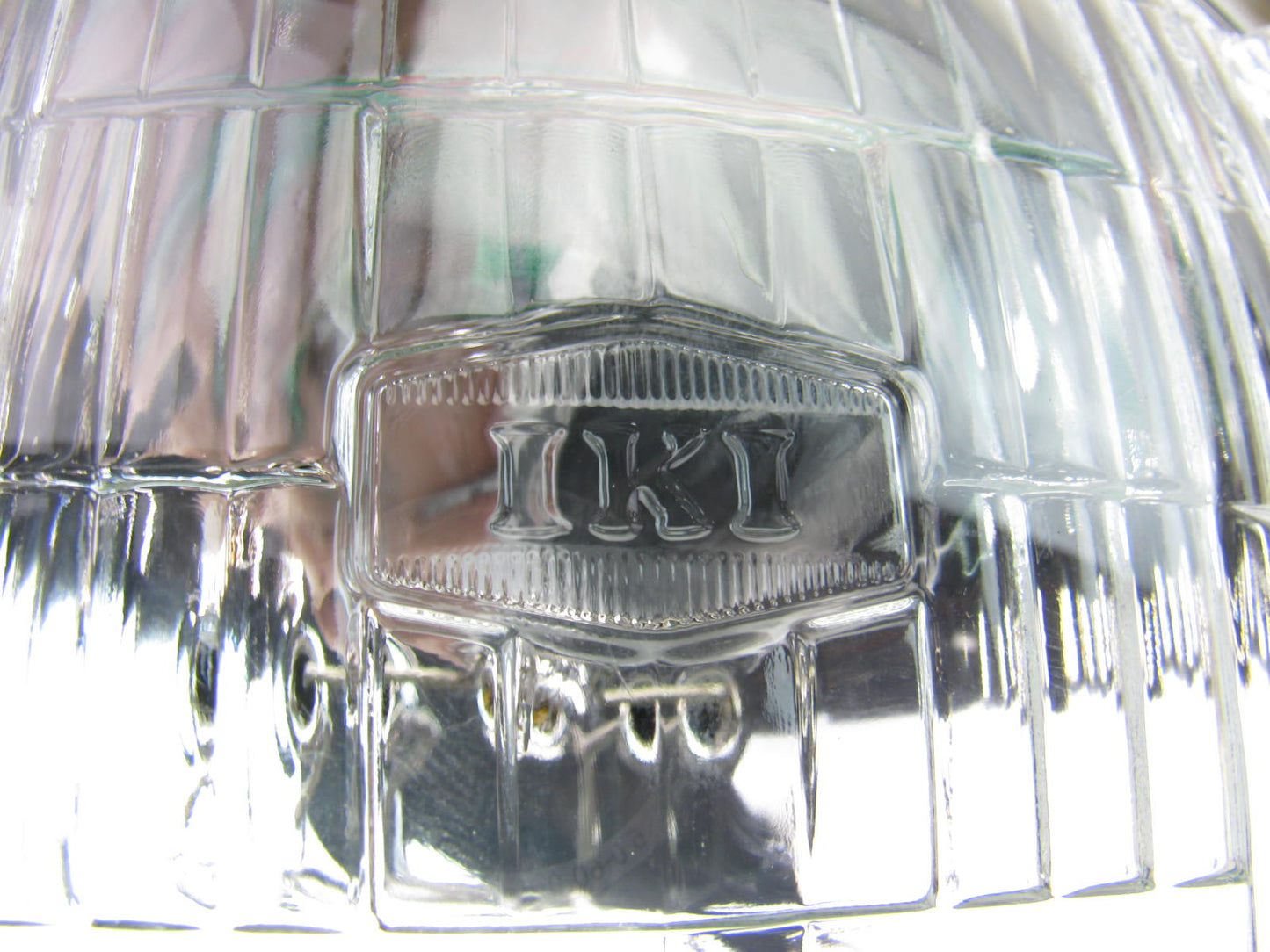 (2) Vintage IKI 5.75'' Round Headlight Head Lamps Chrome Mount Rings H5001 H5006