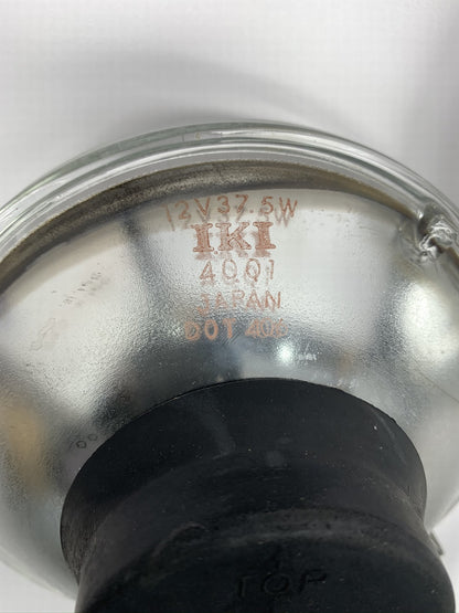 PAIR - Vintage NOS Genuine IKI 5.75'' Headlight Head Lamps W/ Chrome Mount Rings
