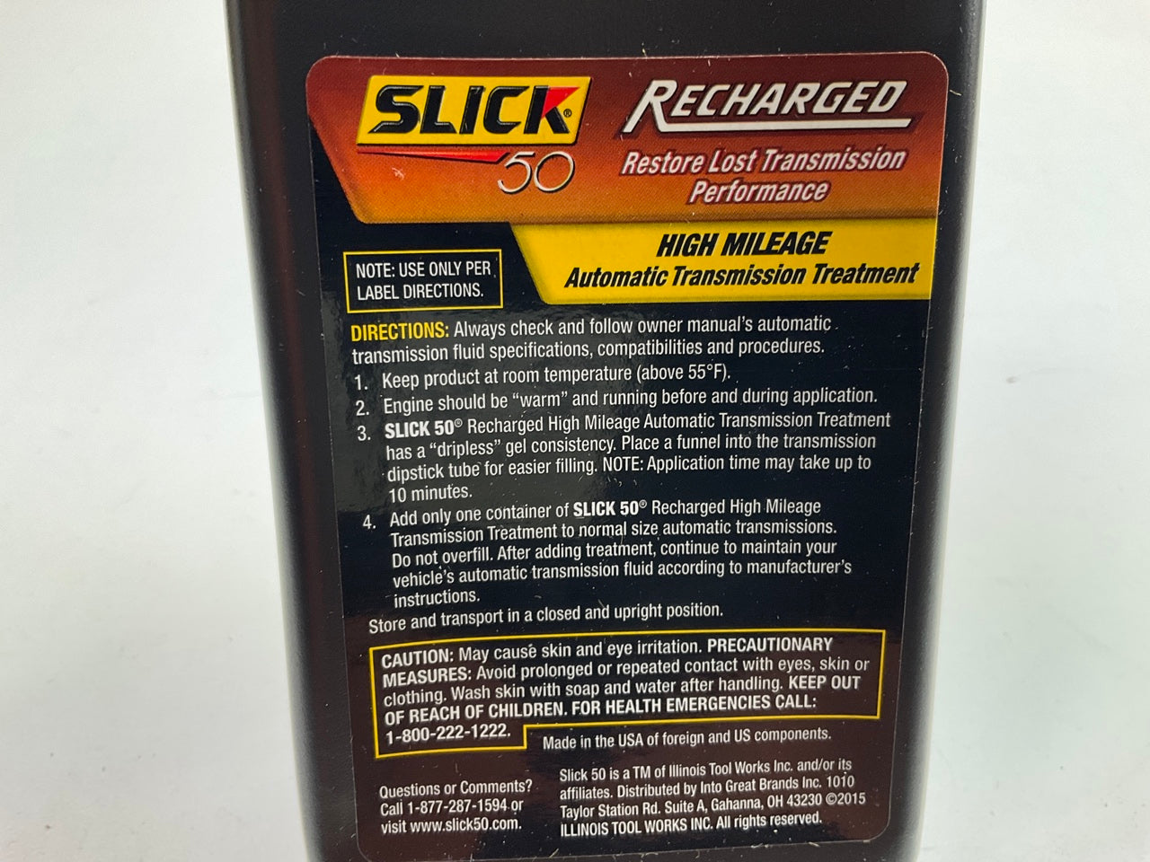 Slick 50 750002 Recharged High Mileage Engine Treatment, 15-Ounce