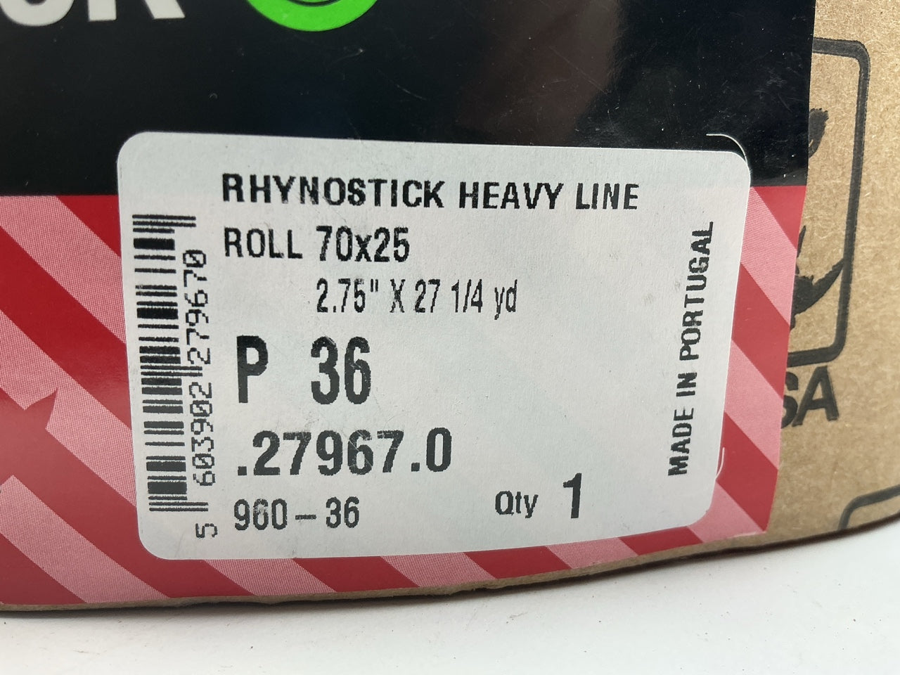 Indasa 960-36 Rhynostick 36 Grit Sandpaper  XL Long File Board Sanding Roll