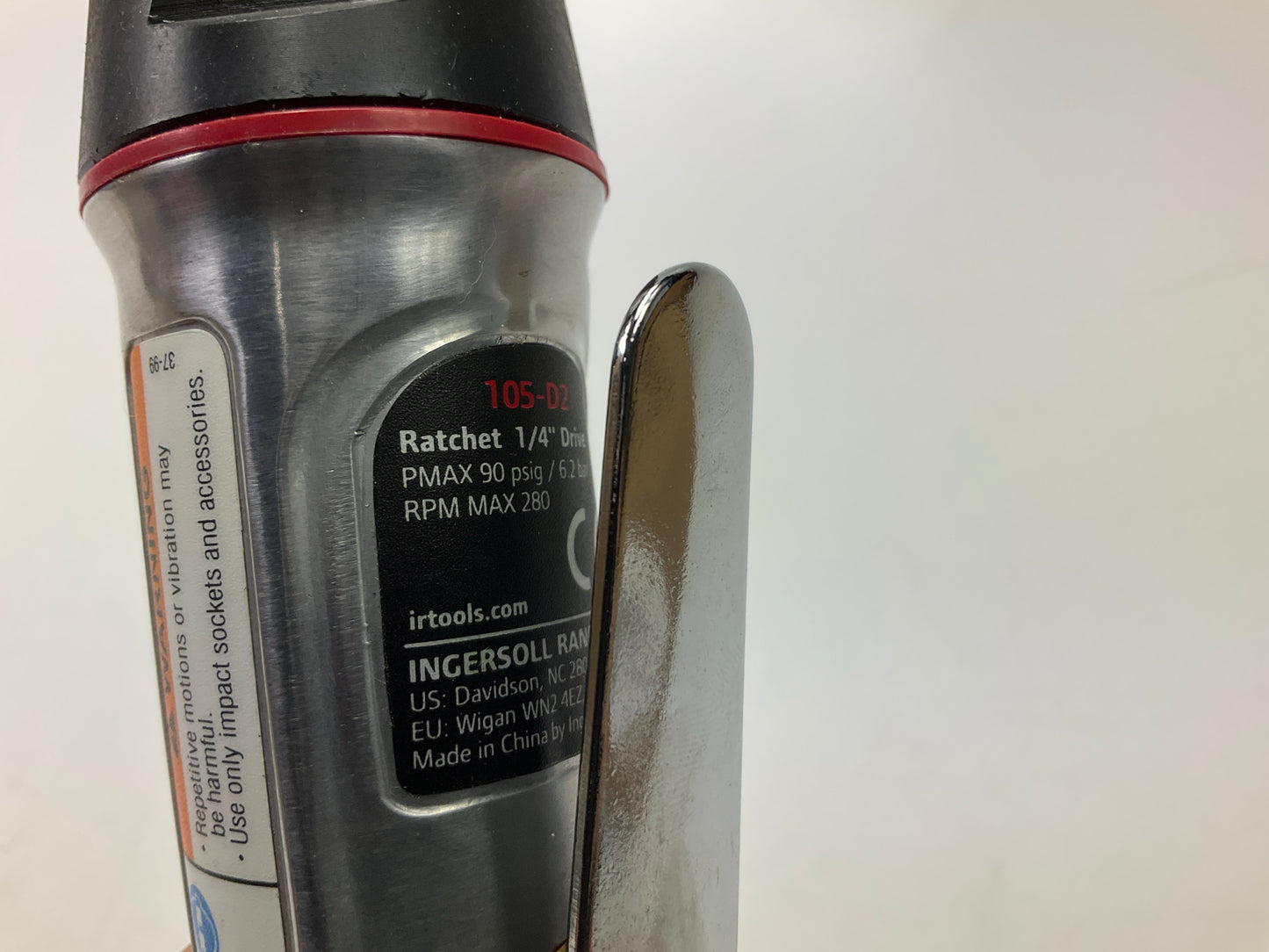 Ingersoll Rand 105-D2 1/4'' Air Ratchet Wrench, 25 Ft-lb Torque, 250 RPM