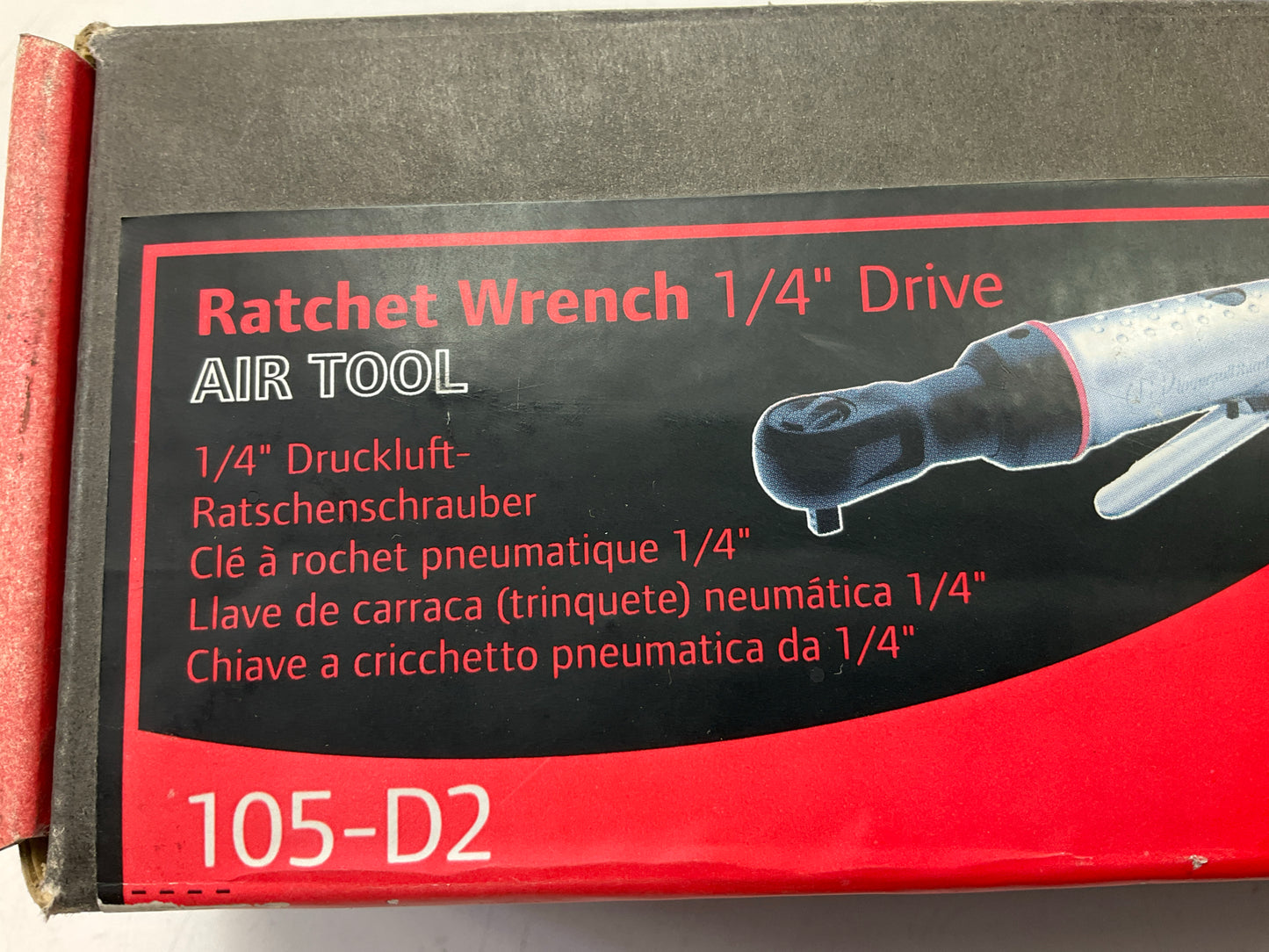 Ingersoll Rand 105-D2 1/4'' Air Ratchet Wrench, 25 Ft-lb Torque, 250 RPM
