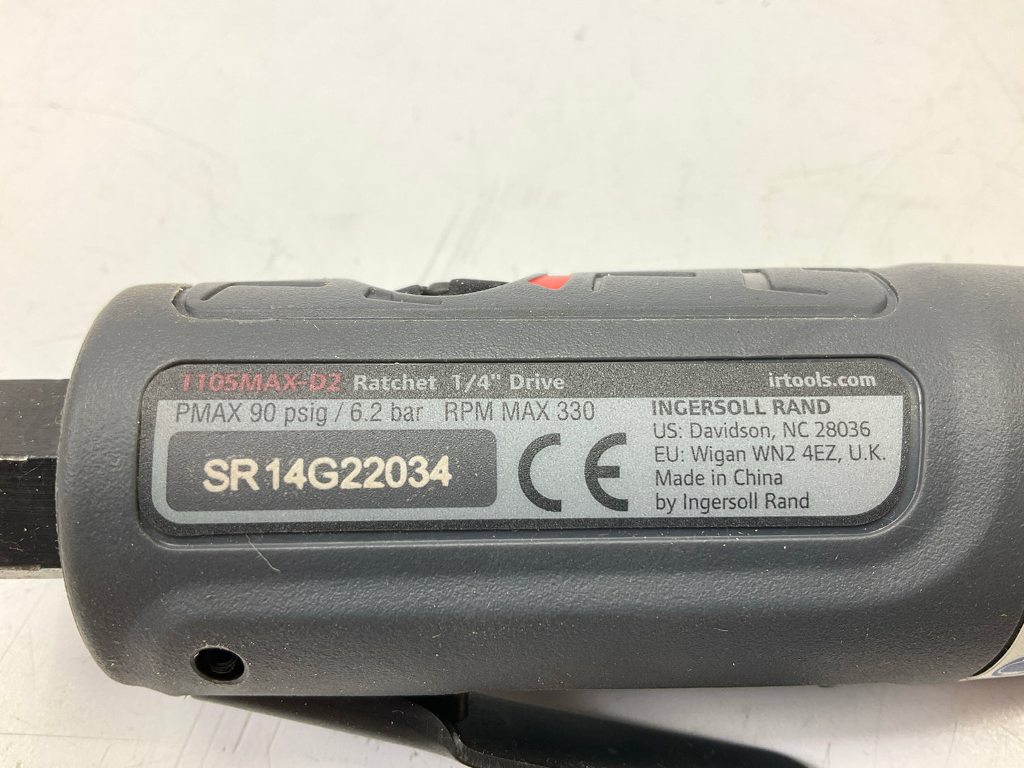 Ingersoll Rand 1105MAX-D2 1/4'' Mini Composite Air Ratchet Wrench, 30 Ft-lbs Max