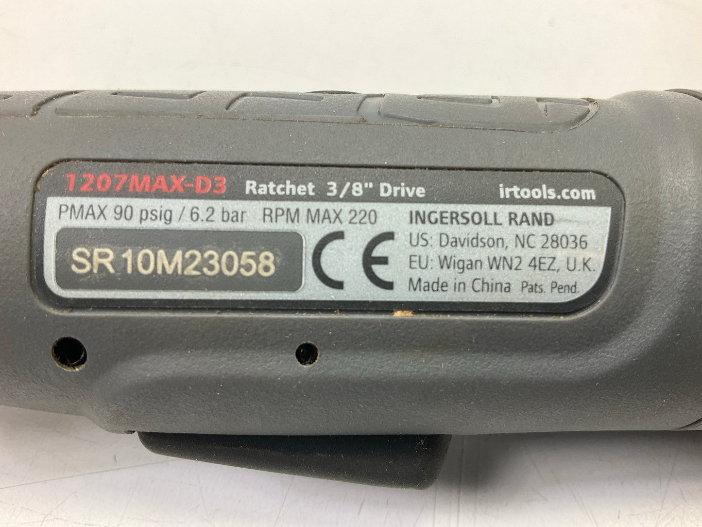 Ingersoll Rand 1207MAX-D3 3/8'' Drive Air Ratchet Wrench 65 Ft Lbs Variable Speed