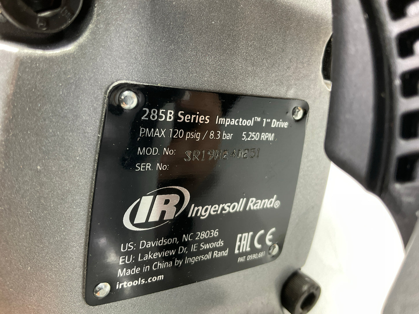 Ingersoll Rand 285B-6 Heavy Duty 1'' Pneumatic Impact Wrench Tool W/6'' Anvil