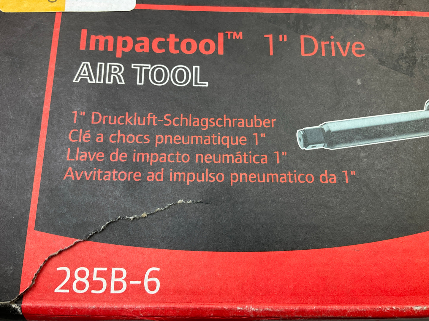 Ingersoll Rand 285B-6 Heavy Duty 1'' Pneumatic Impact Wrench Tool W/6'' Anvil