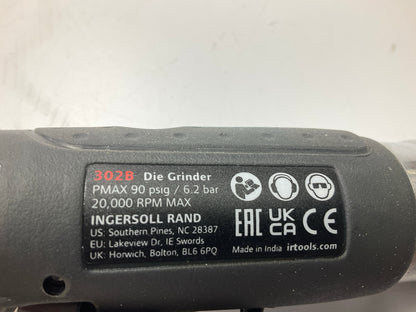 Ingersoll Rand 302B Angle Air Die Grinder, 20,000 RPM, 0.33 Hp, 1/4'' Collet