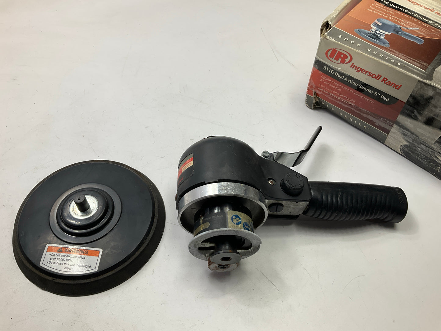 USED, AS IS - Ingersoll Rand 311G Dual Action DA Air Sander 6'' Hook-and-Loop