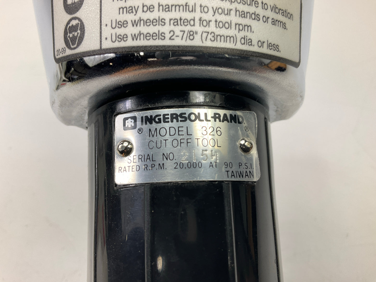 Ingersoll Rand 326 3'' Heavy-Duty Air Cut-off Tool 20,000 RPM
