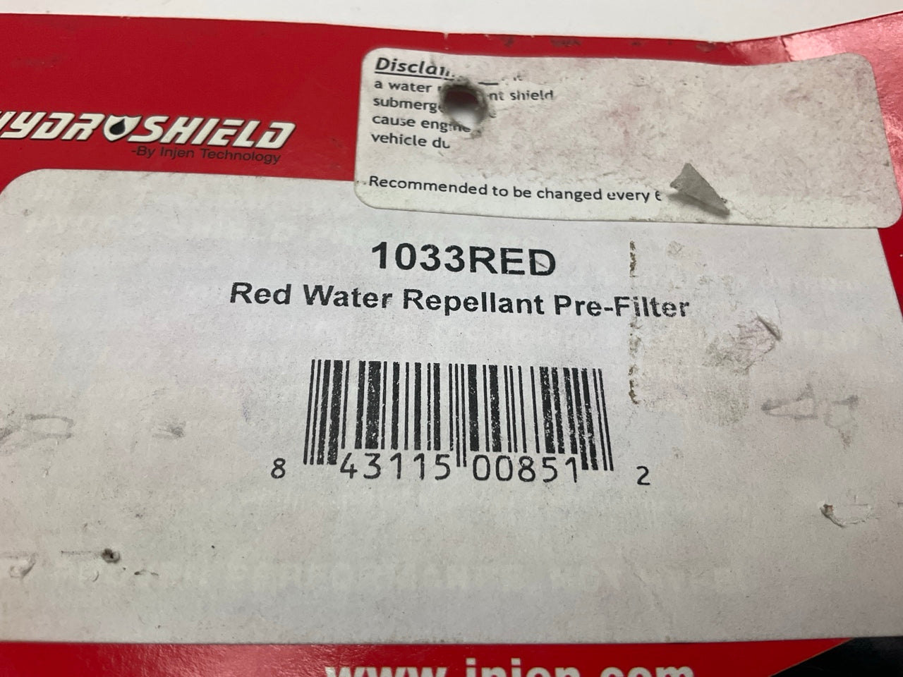 Injen 1033RED Red Water Repellant Pre-Filter For X-1012, X-1013, X-1014, X-1056