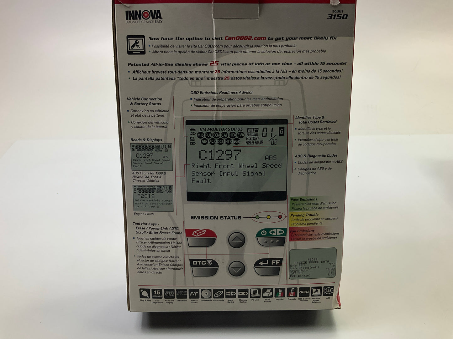Innova 3150 OBDII + ABS Diagnostic Code Scanner Reader