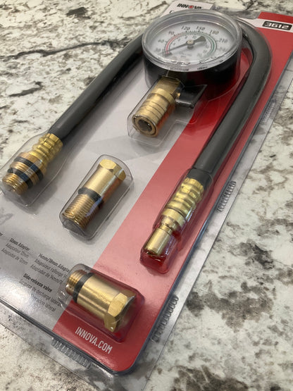 Innova 3612 Compression Tester PSI Pressure Gauge Reader Hose 4 Piece Kit