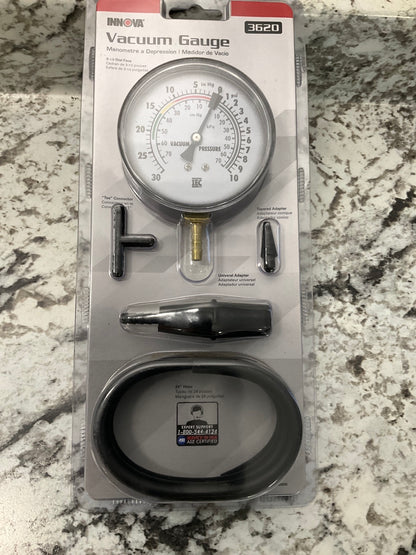 Innova 3620 Vacuum / Carburetor Fuel Pressure Tester - Easy-to-read 3 1/2'' Dial