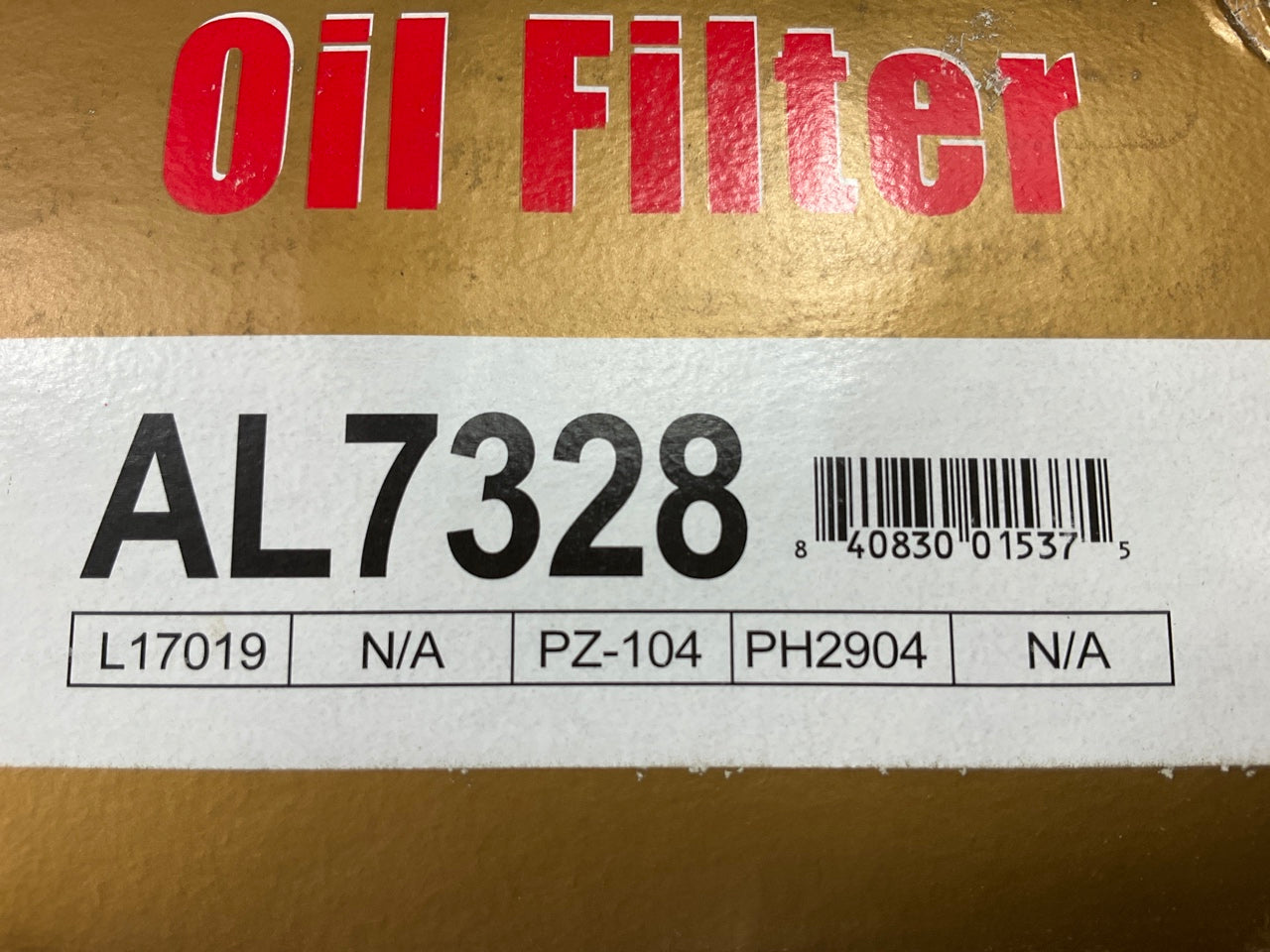 (6) Installer Edge AL7328 Oil Filter