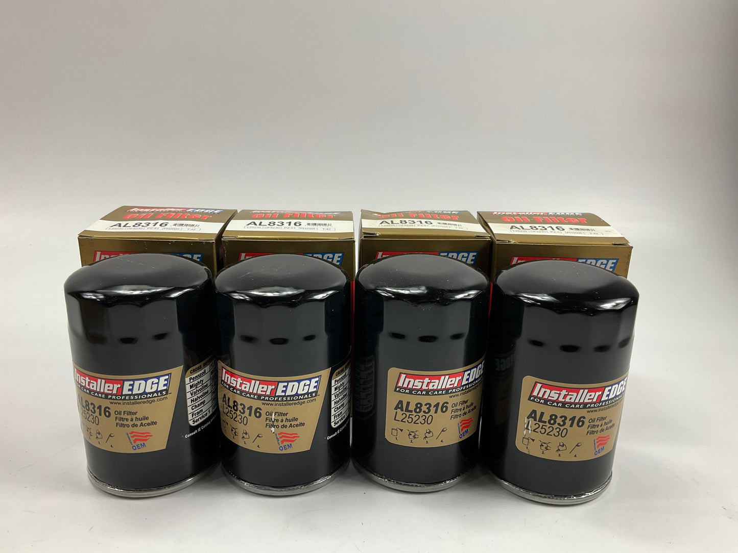 (4) Installer Edge AL8316 Engine Oil Filter