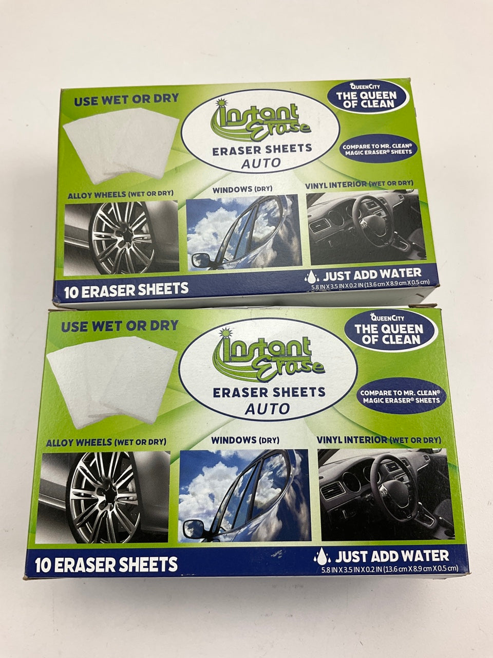 (2) Instant Erase ESS410 Automotive Care Eraser Sheet Packs For Wheels, Windows
