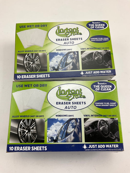 (2) Instant Erase ESS410 Automotive Care Eraser Sheet Packs For Wheels, Windows