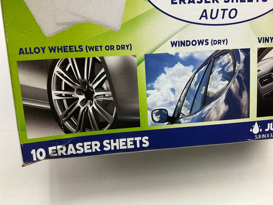 Instant Erase ESS410 Automotive Care Eraser Sheets Pack Of 10 For Glass, Wheels