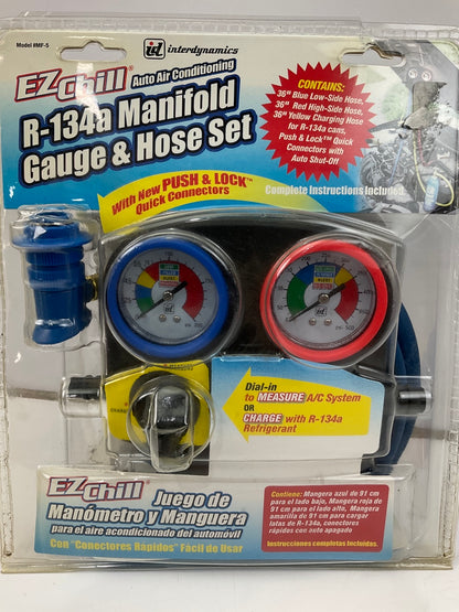 Interdynamics MF-5 A/C Manifold Gauge & Hose Set For 134