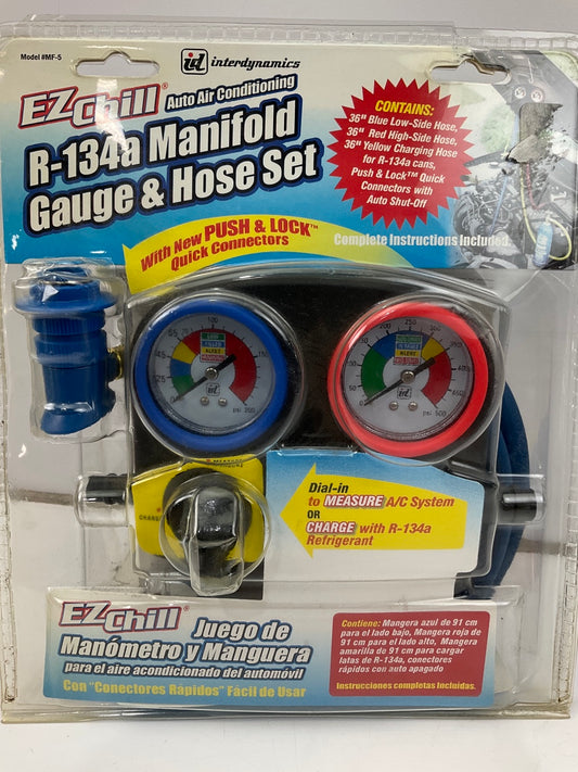 Interdynamics MF-5 A/C Manifold Gauge & Hose Set For 134