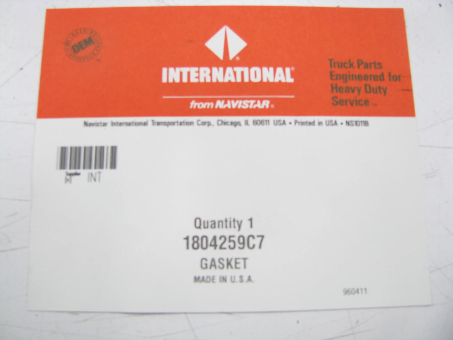 International 1804259C7 Engine Cylinder Head Gasket - 1983-1987 Ford 6.9L Diesel