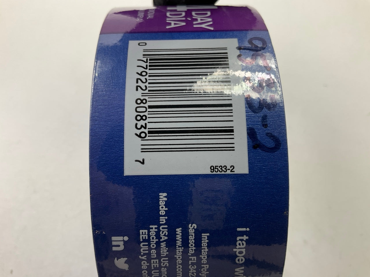 (5) Intertape Pro Mask 9533-2 Masking Tape, 1.88'' X 60 Yards, Blue