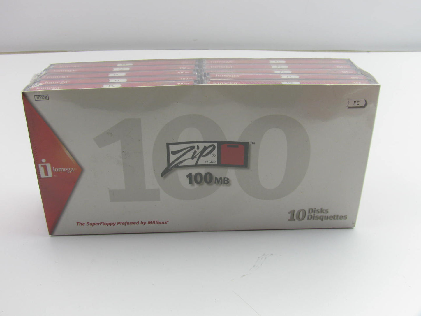 Iomega 100MB Zip Disk SuperFloppy 10 Disk Pack IBM PC Format NEW Factory Sealed