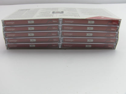 Iomega 100MB Zip Disk SuperFloppy 10 Disk Pack IBM PC Format NEW Factory Sealed