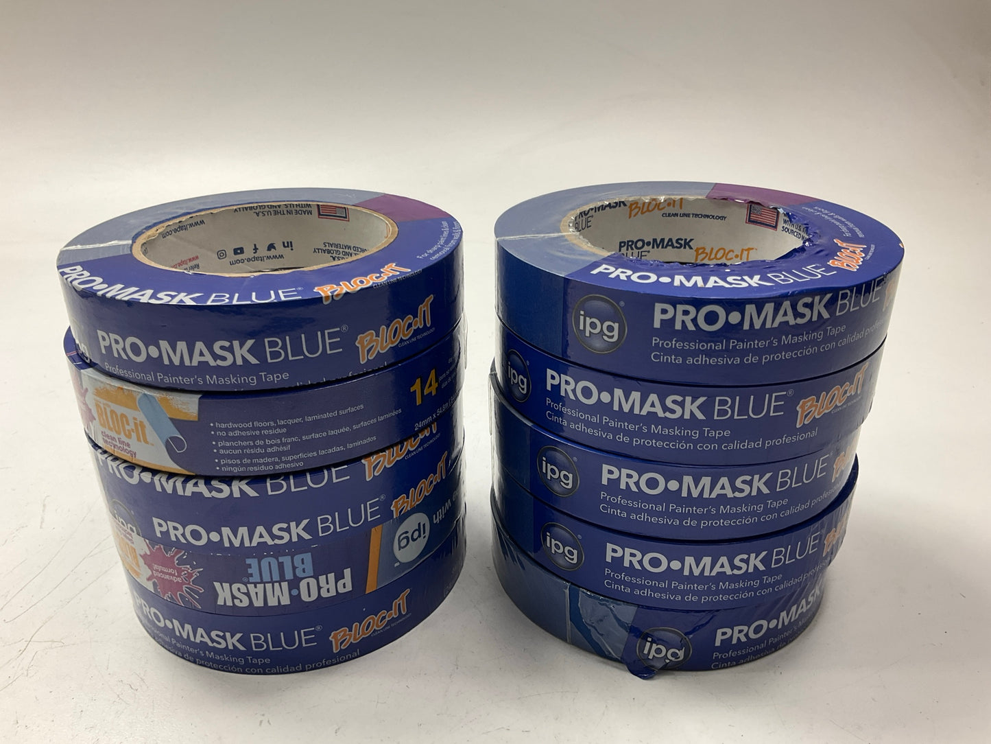 10 Rolls IPG 9531-1 1'' Pro Mask Blue All Weather Masking Tape 0.94'' X 60 Yards