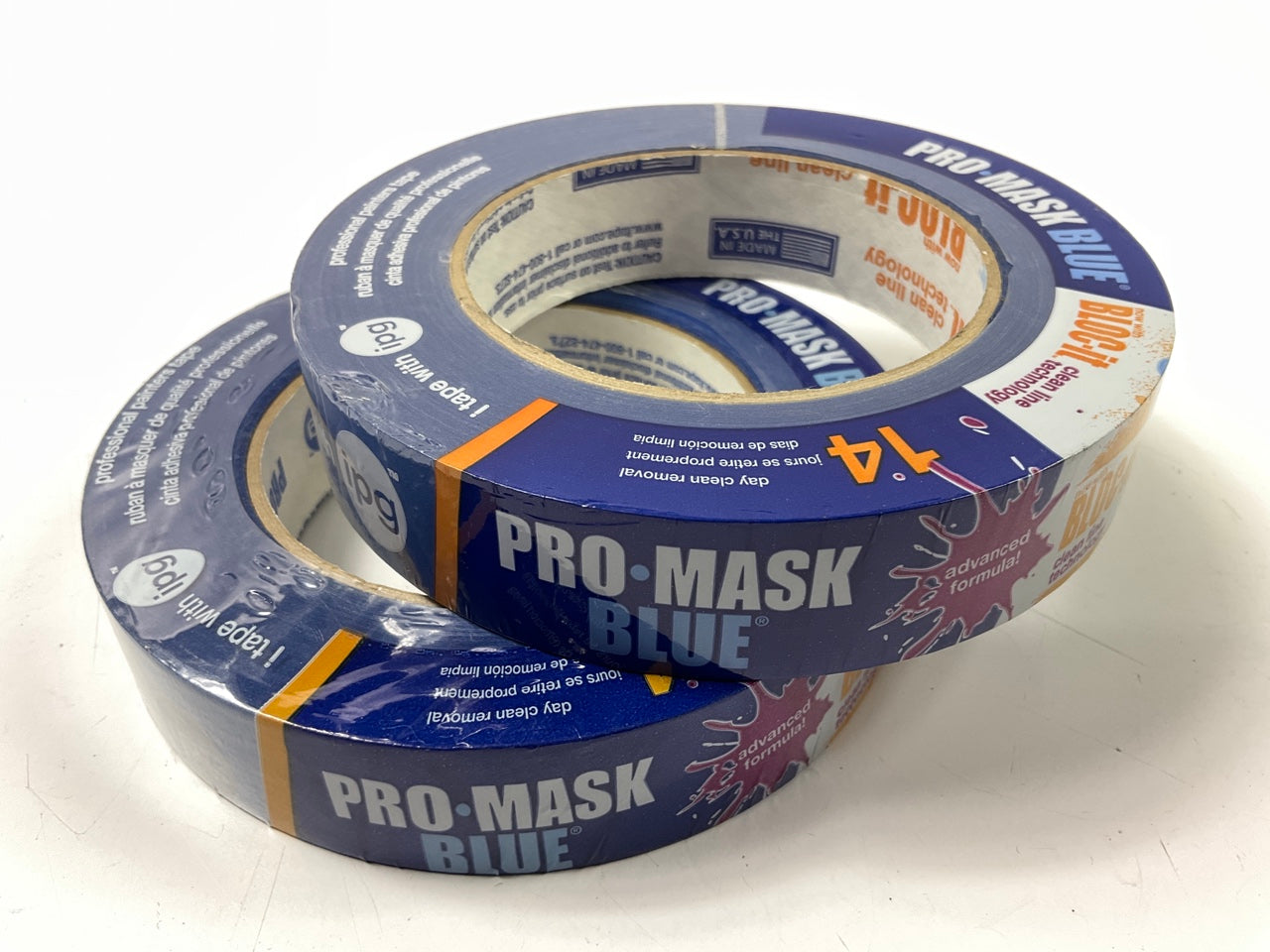(2) IPG 9531-1 Pro-Mask 0.94'' X 60 Yards Long Blue High Strength Masking Tape
