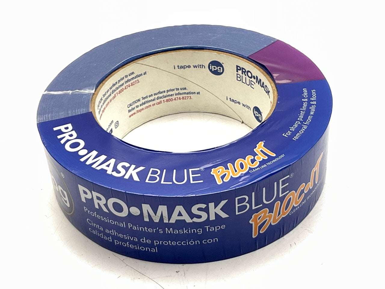 IPG 9532-1.5 Masking Tape, 60 Yd L, 1.4'' Wide, Blue Fine Crepe Paper Mask Tape