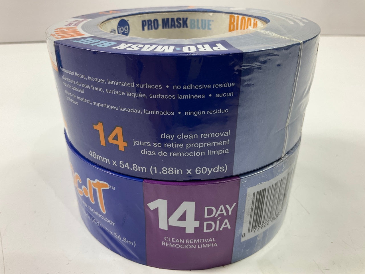 (2) IPG 9533-2 Professional Blue Masking Tape Rolls - 1.88'' X 60 Yards Each