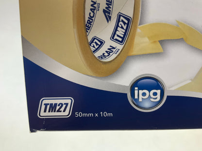 IPG American Trim TM27 Fast Masking Tape, 50mm X 10m (32.8 FEET X 2'')